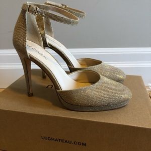 Sparkly Gold Le Chateau High Heels